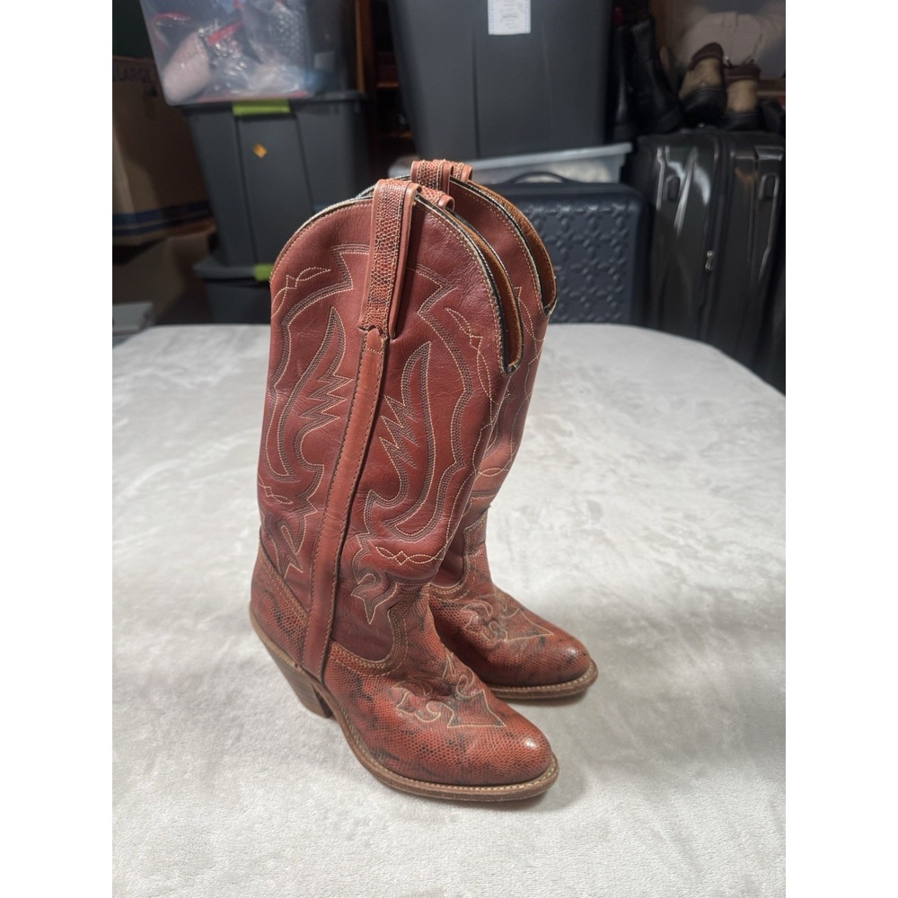 Vintage Miss Capezio Boots Womens Size 6 Lizard Western MADE IN USA
